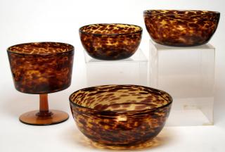 Appraisal: Tortoiseshell Possibly Italian vintage s all hand-blown Largest H X