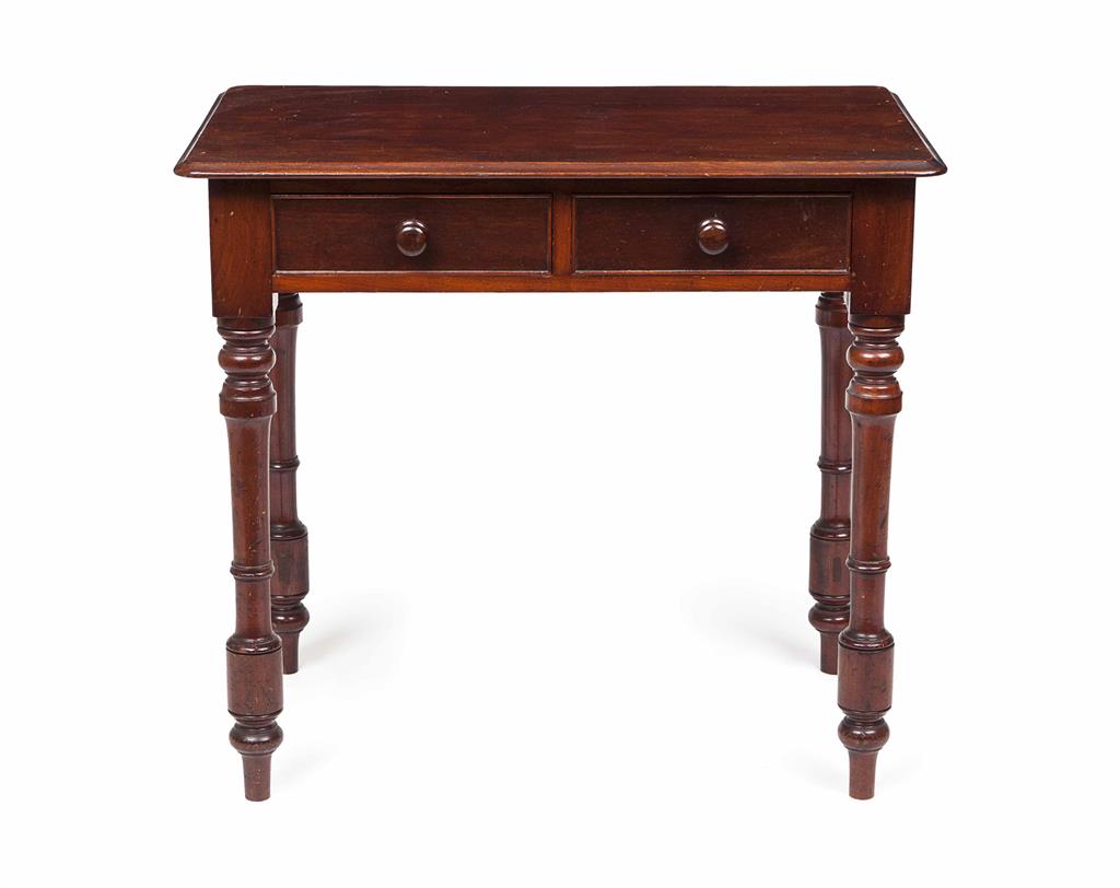 Appraisal: VICTORIAN MAHOGANY SIDE TABLE TH CENTURY the moulded rectangular top