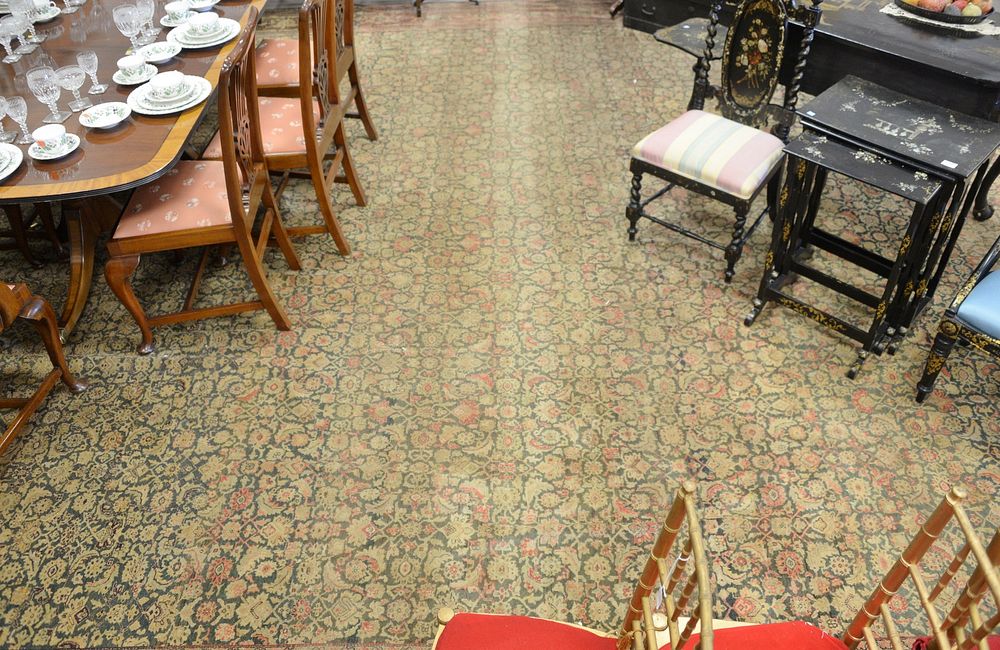 Appraisal: Oriental Carpet ' x ' some wear and fading Provenance