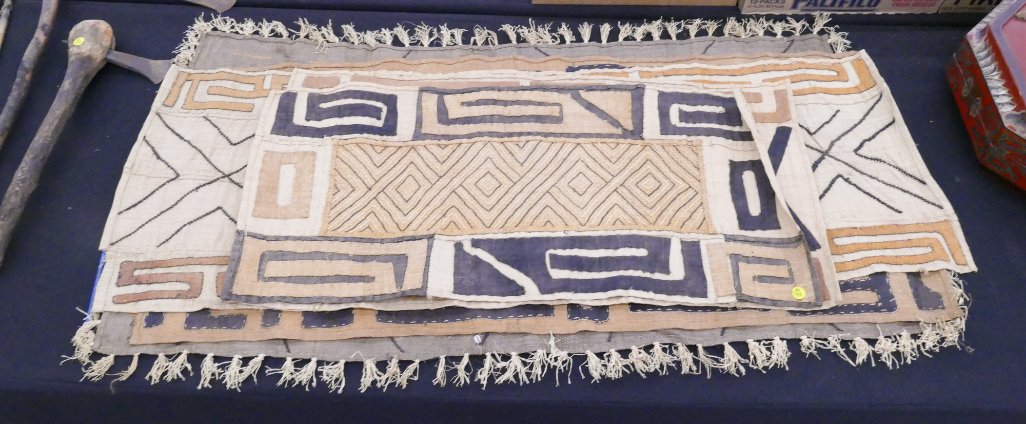 Appraisal: pc Kuba African Woven Mats- Largest x ''