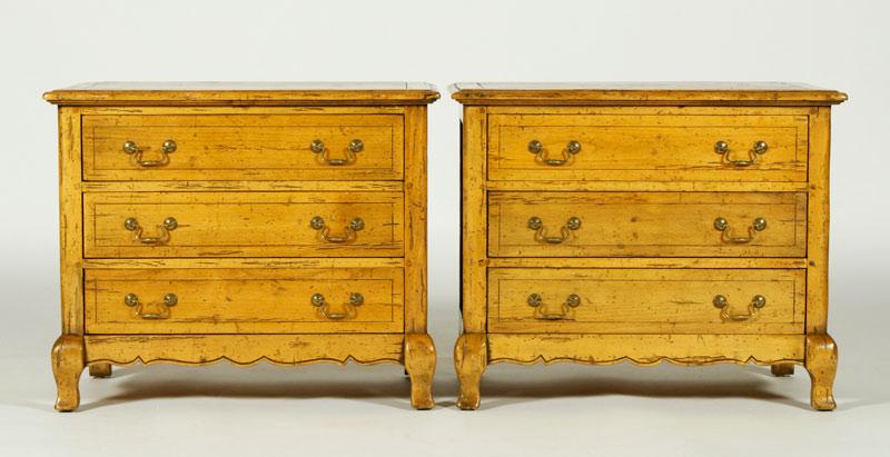 Appraisal: - th C Pair of French County Nightstands th Century