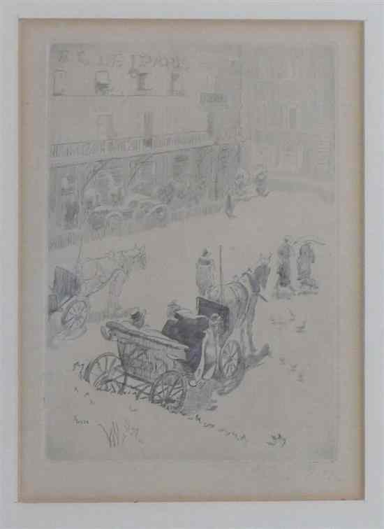 Appraisal: Sylvia Gosse - etching French street scene signed in pencil