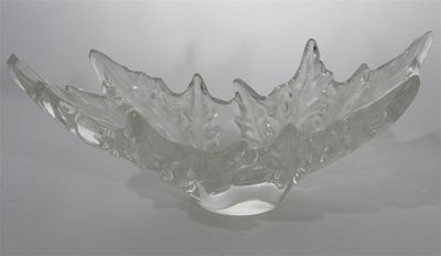 Appraisal: A large modern Lalique frosted and clear glass bowl modelled