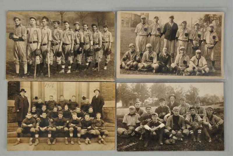 Appraisal: Lot of Baseball Football Postcards Description Circa to Photos show