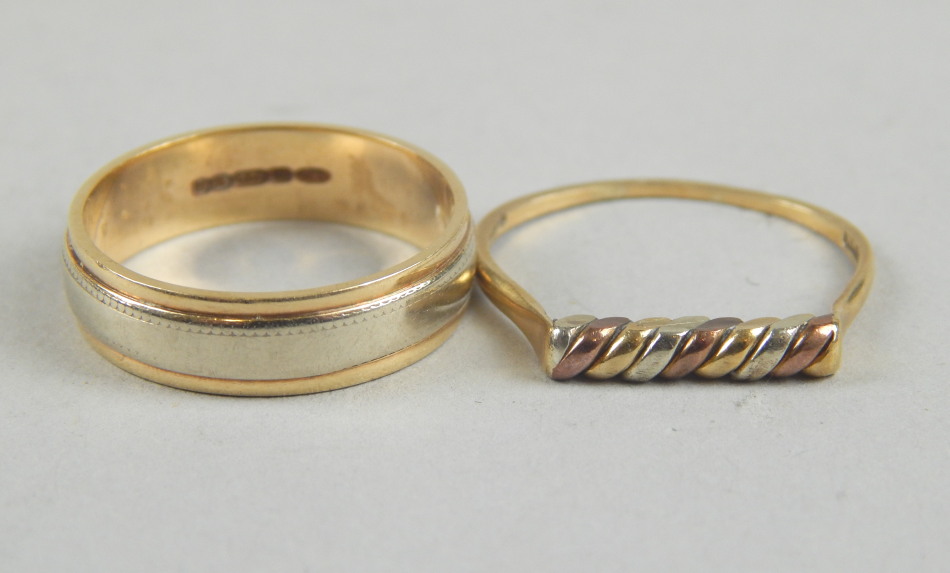 Appraisal: Two ct gold dress rings to include a ct gold