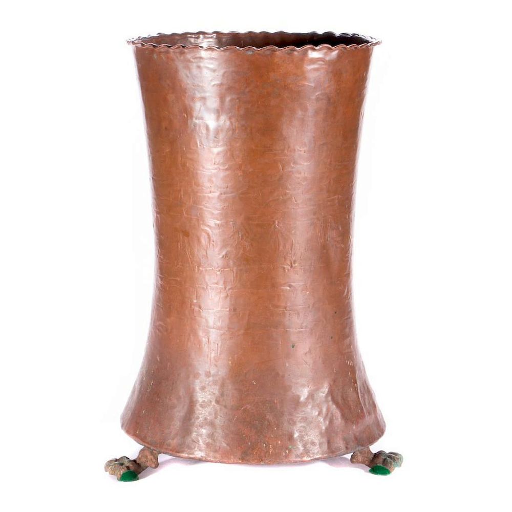 Appraisal: Copper umbrella stand A late th early th century Arts