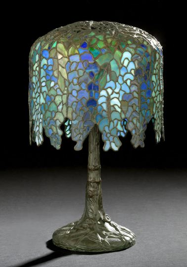 Appraisal: Tiffany Studios-Style Patinated Bronze Tree Lamp Base first quarter th