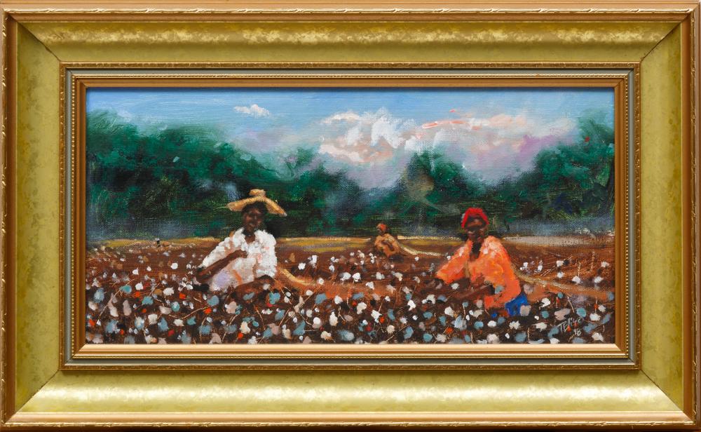 Appraisal: Ted Ellis American Louisiana b In the Cotton Field oil