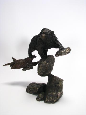 Appraisal: Mark Hopkins bronze sculpture Bear