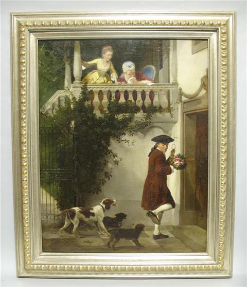 Appraisal: ATTRIBUTED TO EMILE AUGUSTE PINCHART FRENCH - THE SUITOR Oil