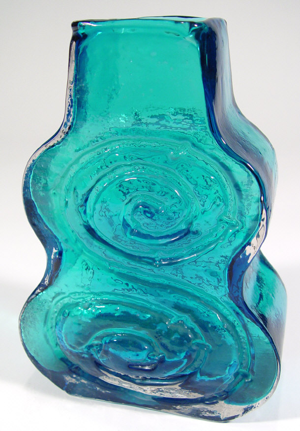 Appraisal: Whitefriars Kingfisher Blue double bass glass vase