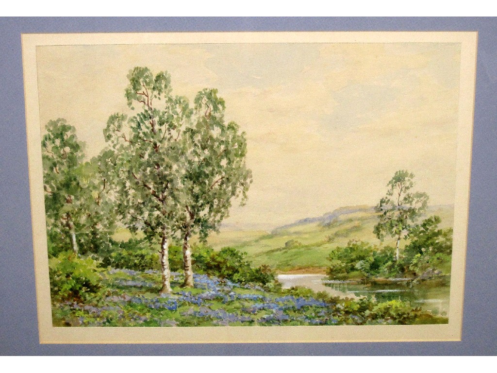 Appraisal: S McKINLAY Watercolour landscape with a river signed