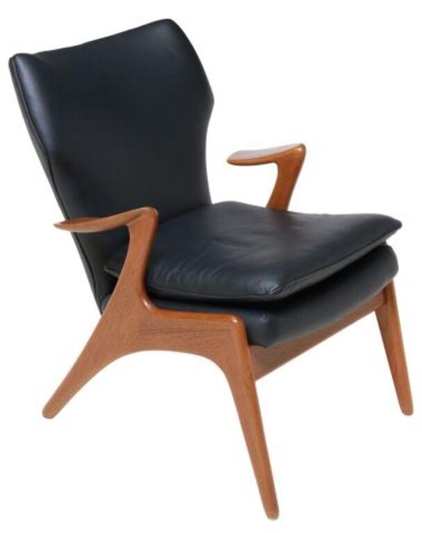 Appraisal: Mid-century modern armchair Kurt Ostervig Danish - c s black