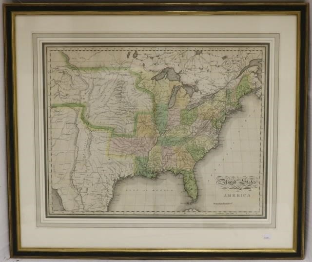 Appraisal: MAP OF THE UNITED STATES ENGRAVED BY TANNER FAINT PENCIL