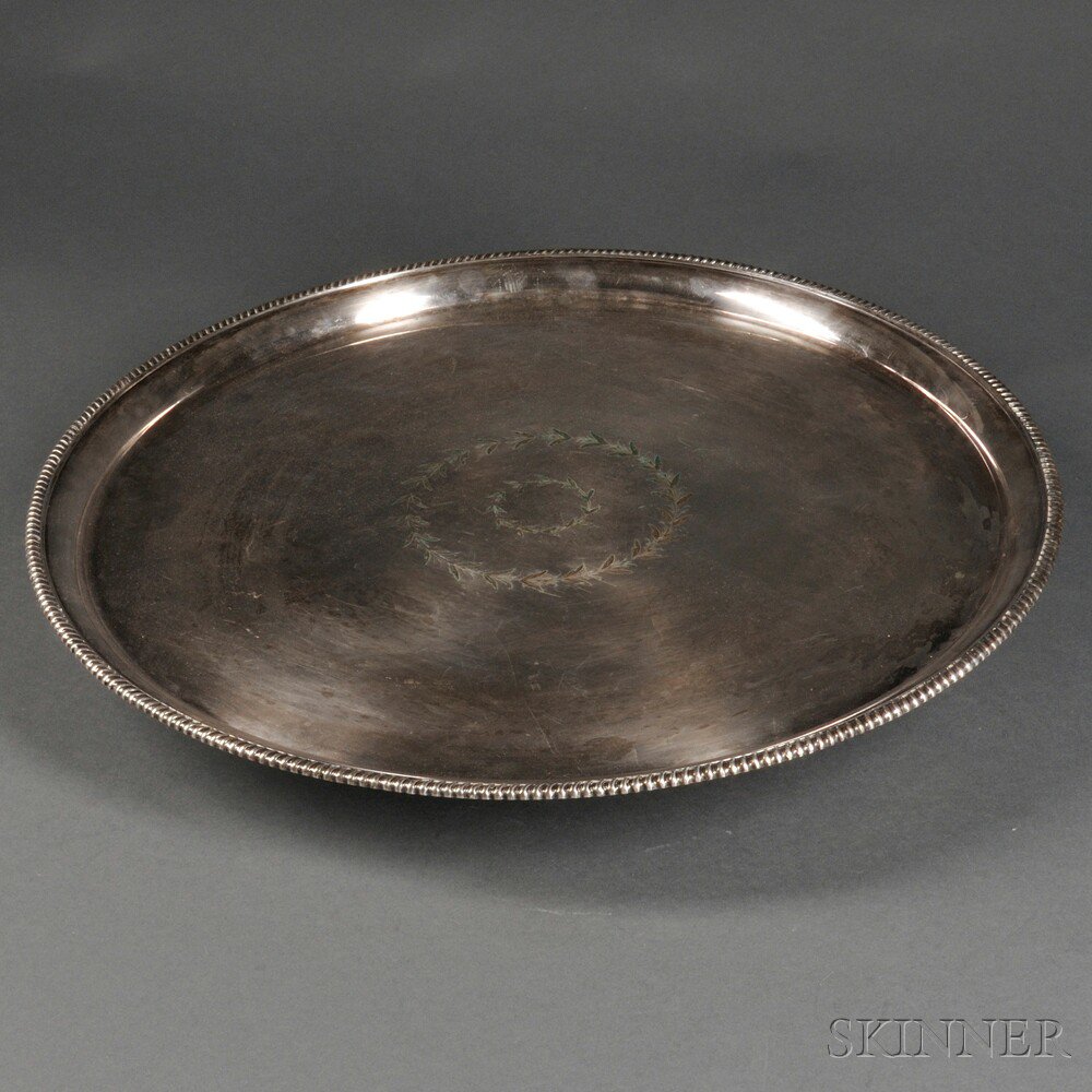 Appraisal: Victorian Silver-plated Lazy Susan England th century circular with central