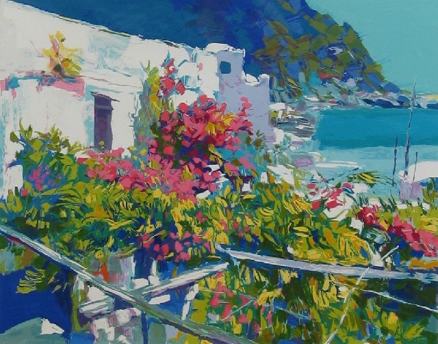 Appraisal: Nicola Simbari born Greek Island screenprint signed 'Nicola Simbari' lower