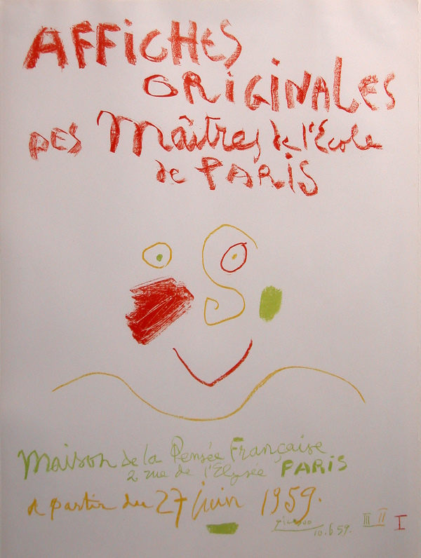 Appraisal: Cannes Picasso Pablo Spanish French - original poster x inches