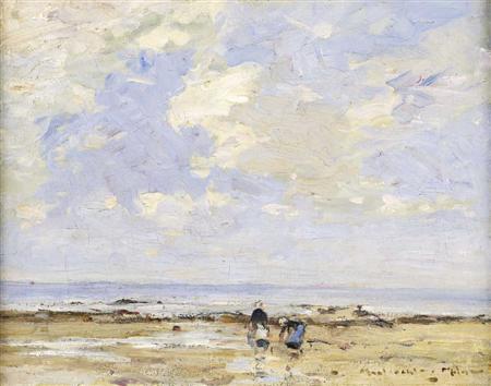 Appraisal: JOHN MACLAUCHLAN MILNE R S A SCOTTISH - GATHERING MUSSELS