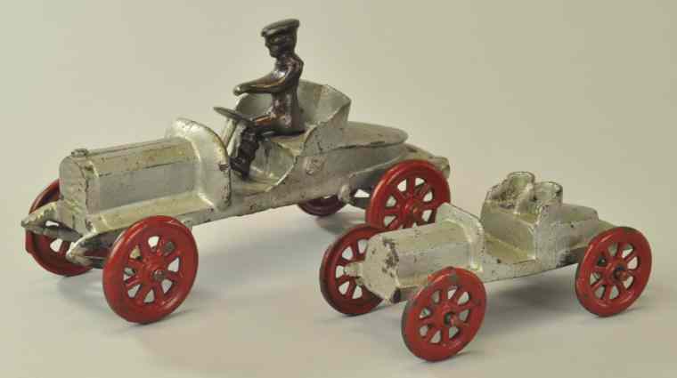 Appraisal: LOT OF TWO EARLY KENTON CAST IRON TOY OPEN RACERS