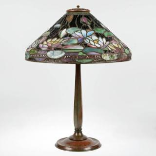 Appraisal: Tiffany Studios Pond Lily table lamp Circa leaded glass shade