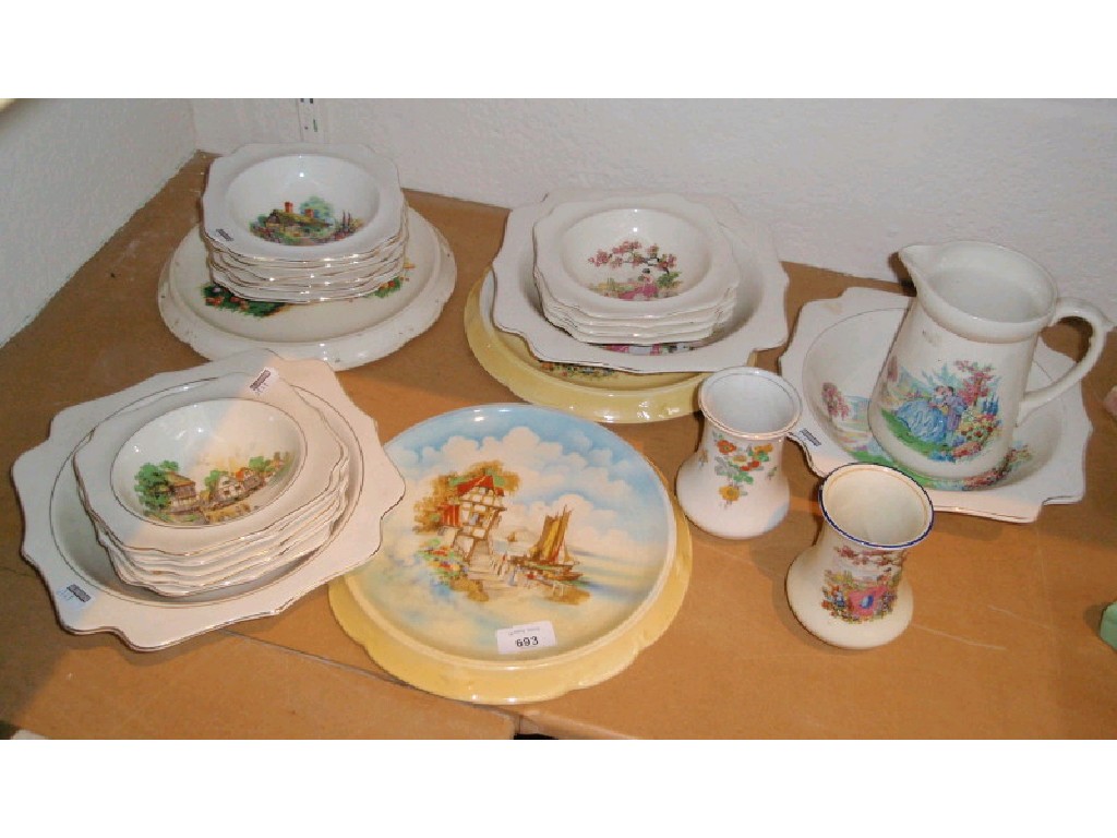 Appraisal: Various Falcon ware dessert sets bread plate and other items