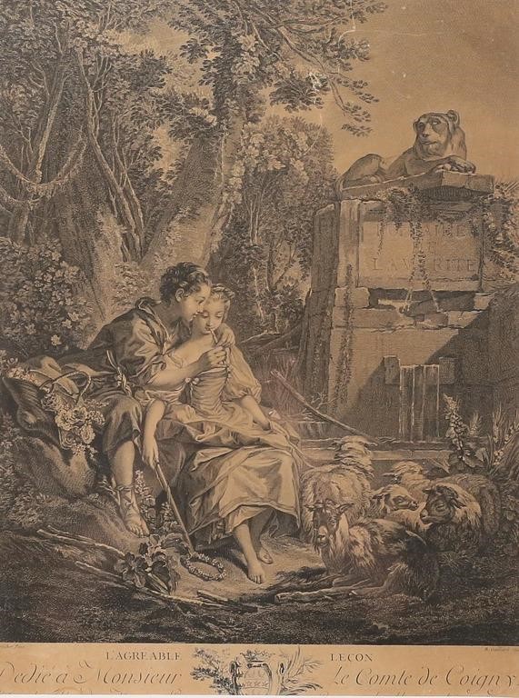 Appraisal: Rene Gaillard France - after Francois Boucher France - L'Agreable