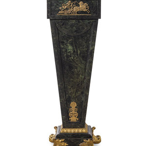 Appraisal: An Empire Style Gilt Metal Mounted Faux Marble Pedestal th