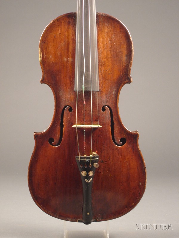 Appraisal: Tyrolean Violin c labeled ERASMUS SCHIEFLER INSTRUMENTENMACHER REPARIRT HANOVER length