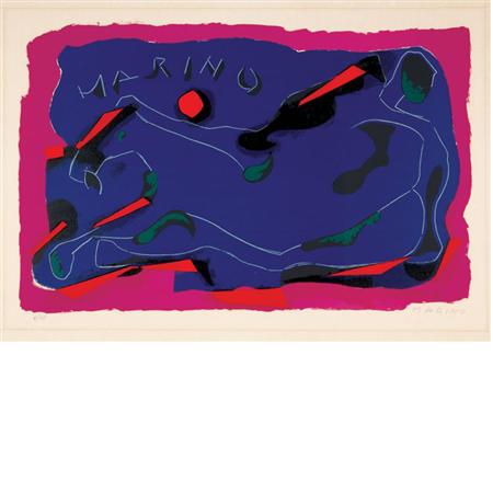 Appraisal: Marino Marini CAVALLO Color lithograph Estimate -