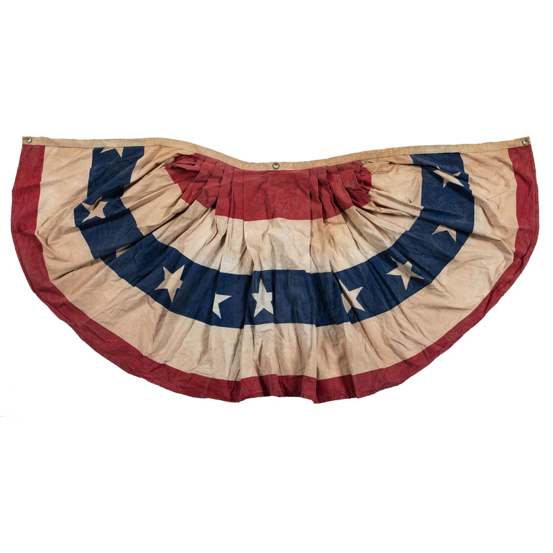 Appraisal: FLAGS PATRIOTIC TEXTILES A collection of patriotic textiles and flag