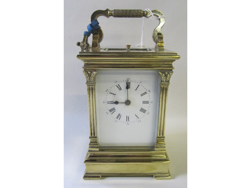 Appraisal: Brass cased carriage clock