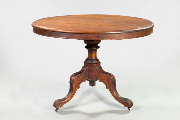 Appraisal: Regency-Style Mahogany Tilt-Top Breakfast Table ca the circular top with