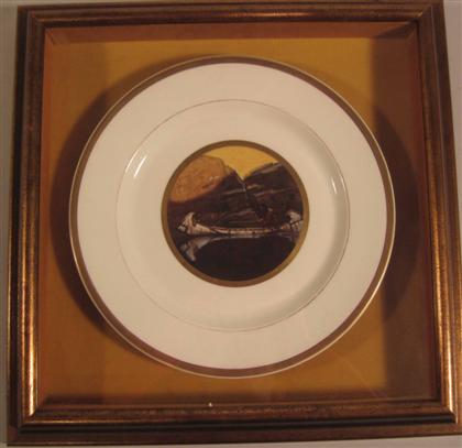 Appraisal: piece Wyeth N C Collectible porcelain plate - Onondago Pottery