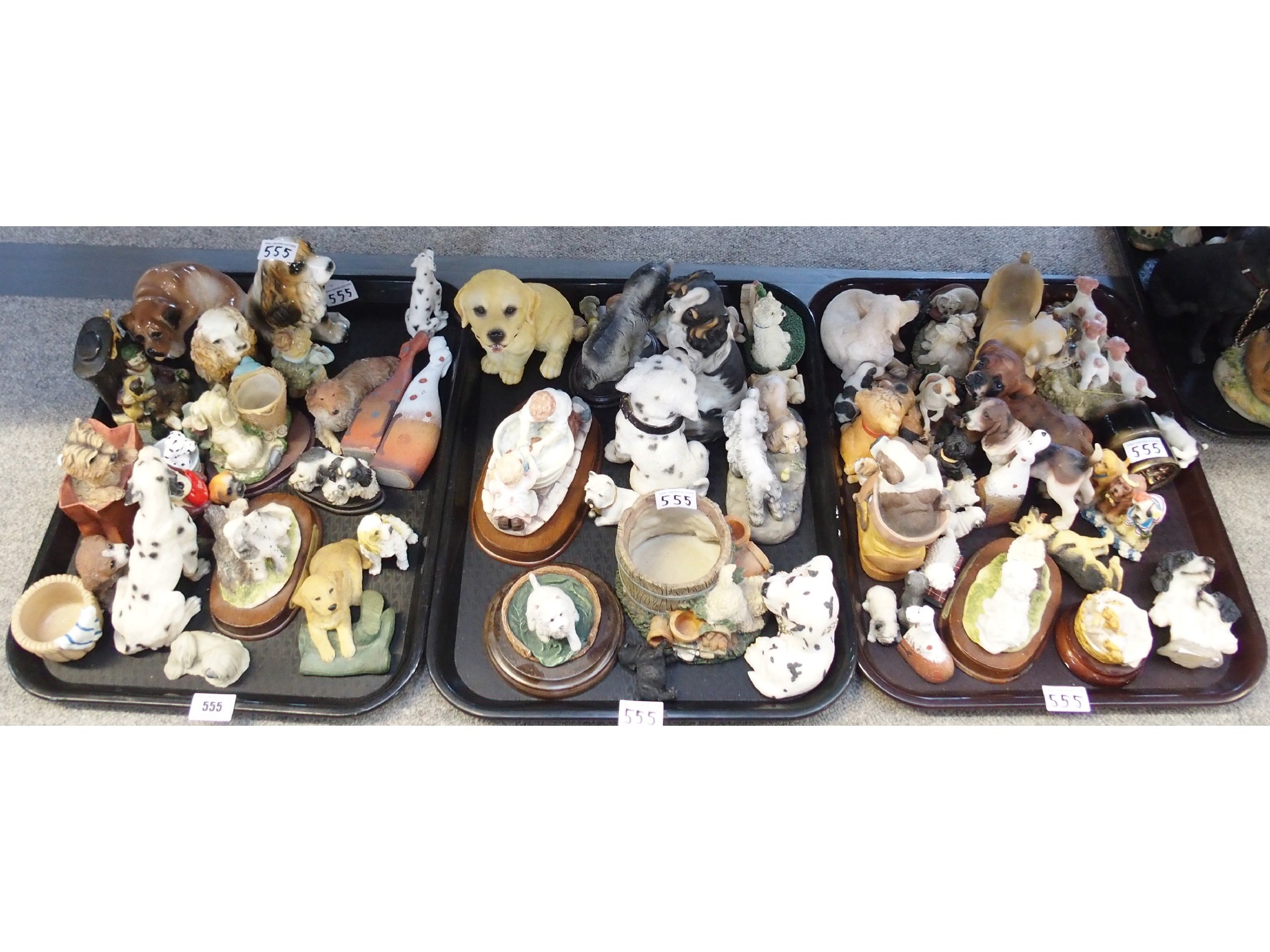 Appraisal: A large collection of dog models including Leonardo Country Artists