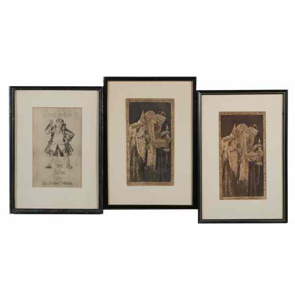 Appraisal: Christmas Card Etchings by Paul Ashbrook A group of three