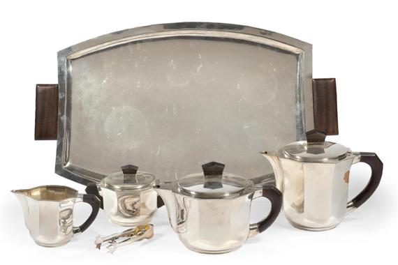 Appraisal: GERMAN TEA AND COFFEE SERVICE circa Silver Includes a coffeepot