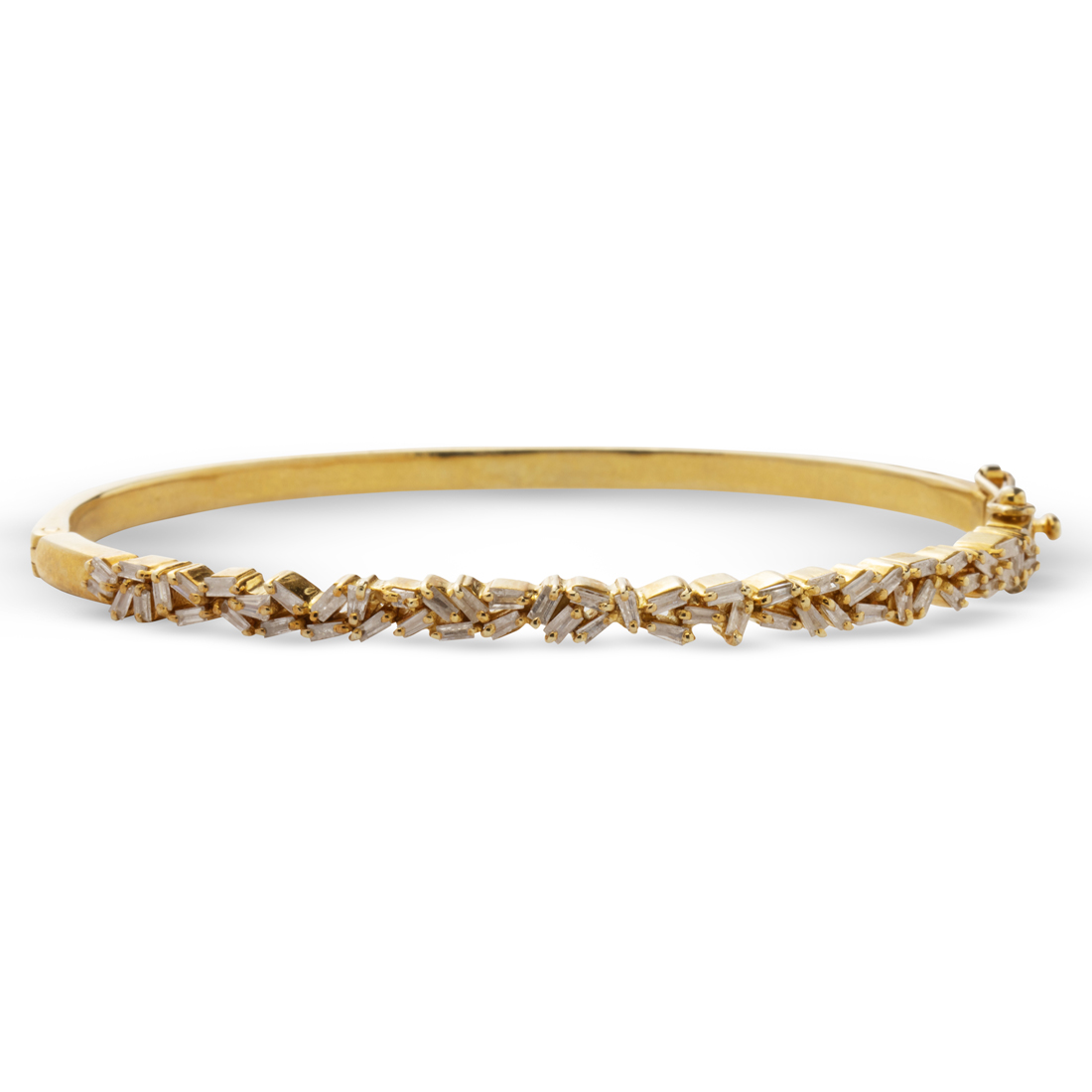 Appraisal: A DIAMOND BRACELET A diamond bracelet designed as a gilt