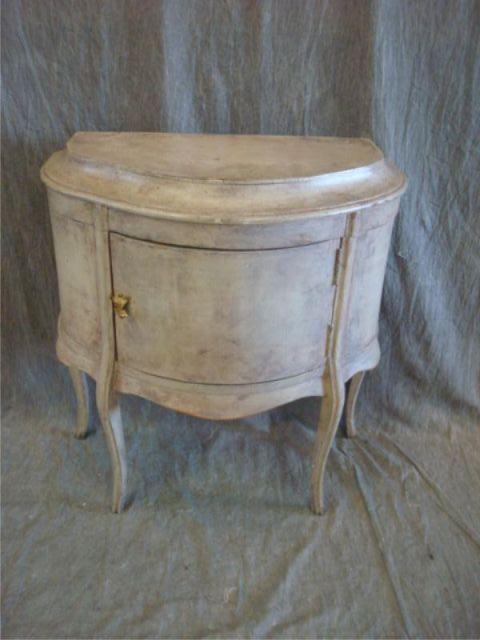 Appraisal: Italian style painted -door end table Dimensions w x d