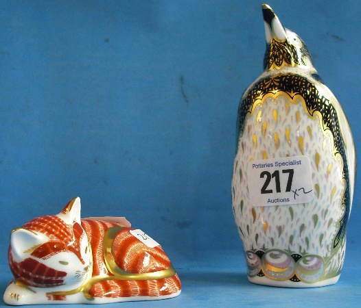 Appraisal: Royal Crown Derby Paperweights Galapagos Penquin from Endangered Species series