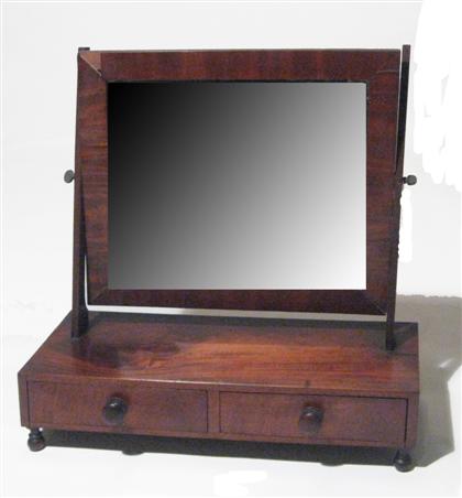 Appraisal: Mahogany shaving mirror mid- th century With rectangular mirror over