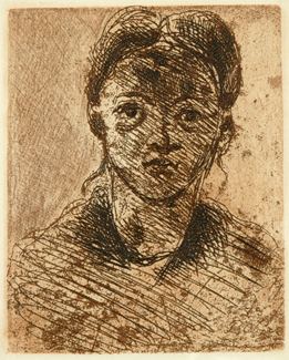 Appraisal: Paul Cezanne French - Head of a Young Girl etching