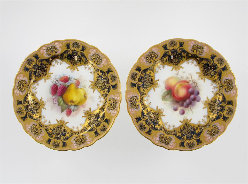 Appraisal: A pair of Royal Worcester plates