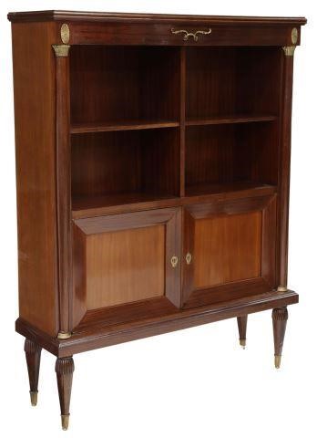 Appraisal: Louis XVI style mahogany bookcase th c gilt metal accents