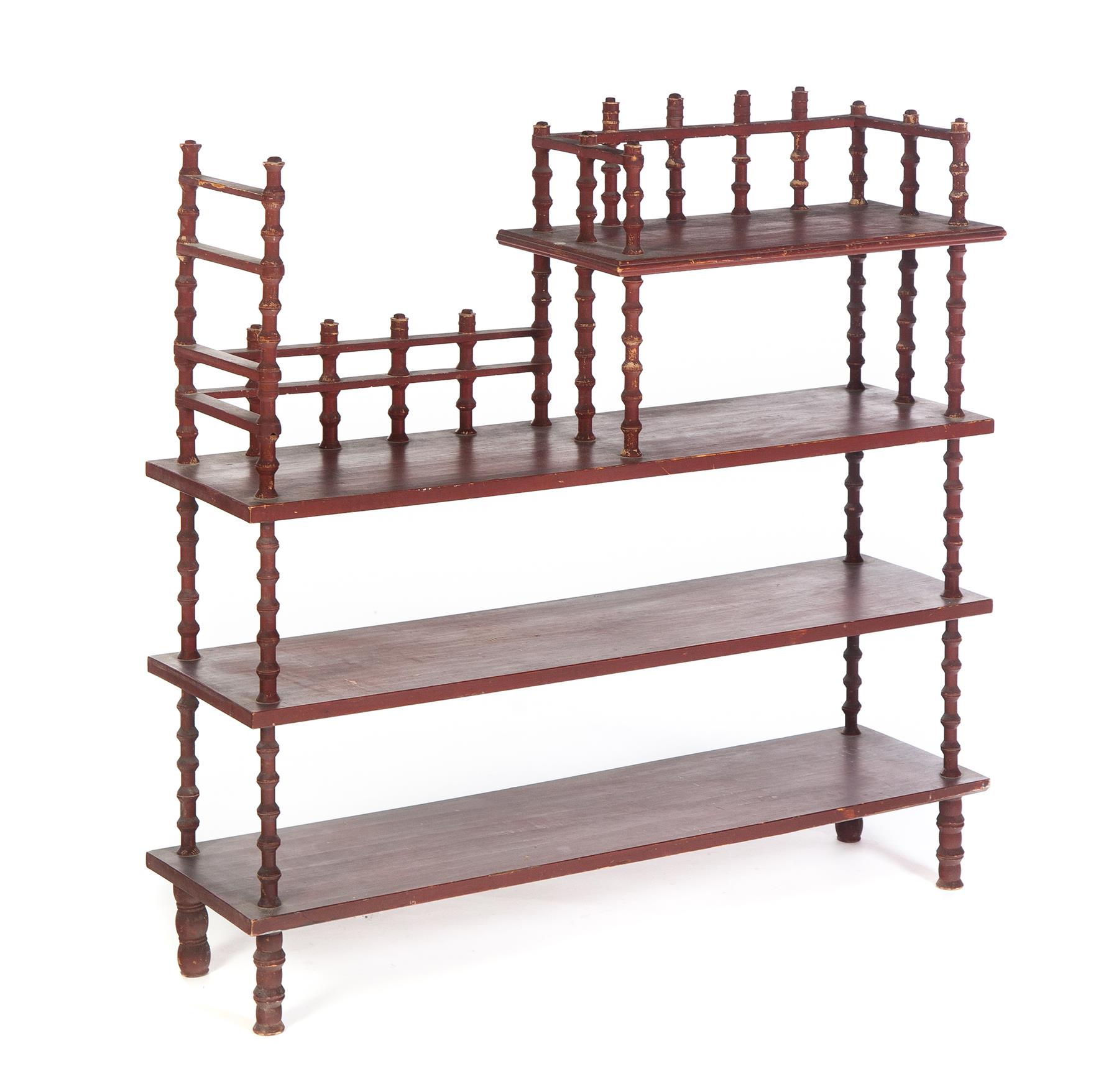 Appraisal: AMERICAN FOLK ART SET OF SHELVES Early th century pine