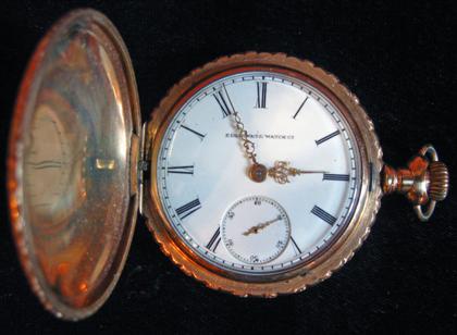 Appraisal: Yellow gold filled hunting case pocket watchelgin national watch co