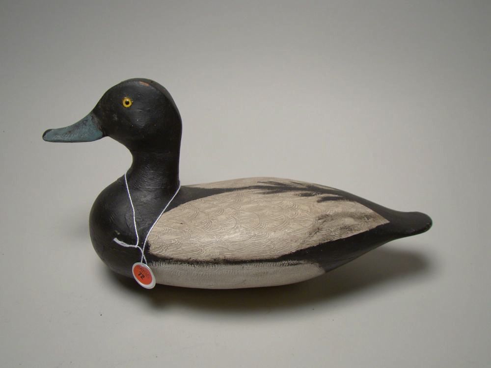 Appraisal: HOLLOW-CARVED BLUEBILL DRAKE From the Illinois River Area Unknown maker