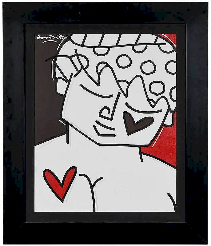 Appraisal: Romero Britto Florida Brazilian born Heart Boy signed upper left