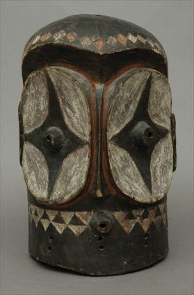 Appraisal: African Polychrome Carved Wood Helmet Mask in x in x