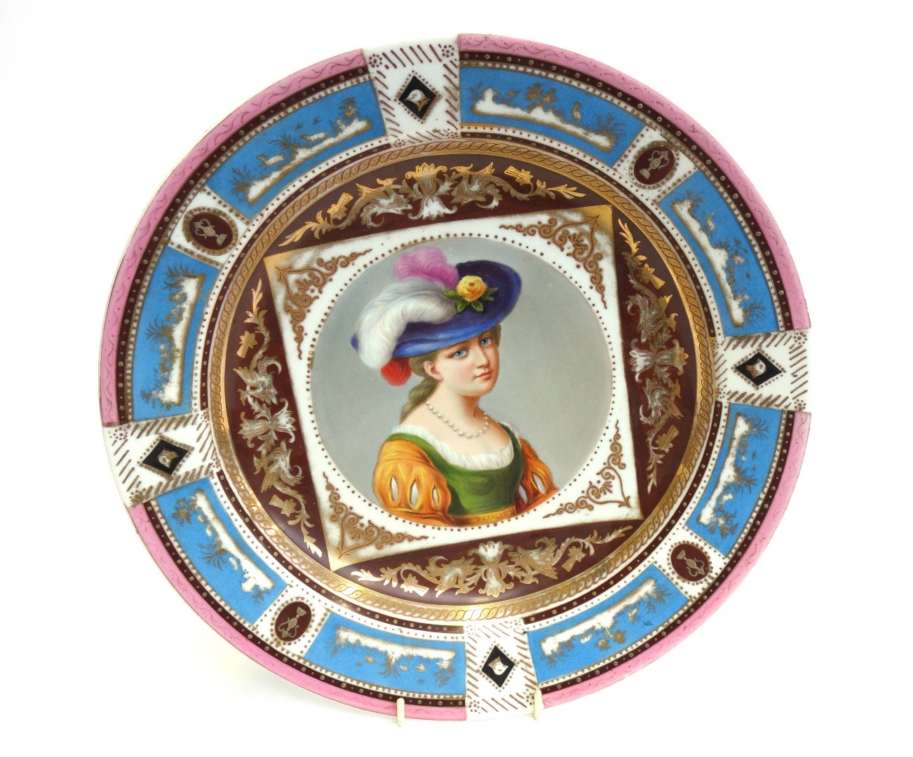 Appraisal: A Vienna style dish early th century painted with a