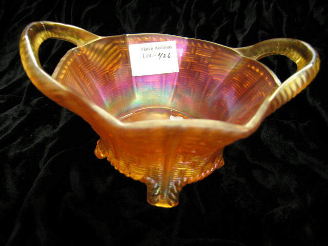 Appraisal: Northwood Carvival Glass Basket marigold